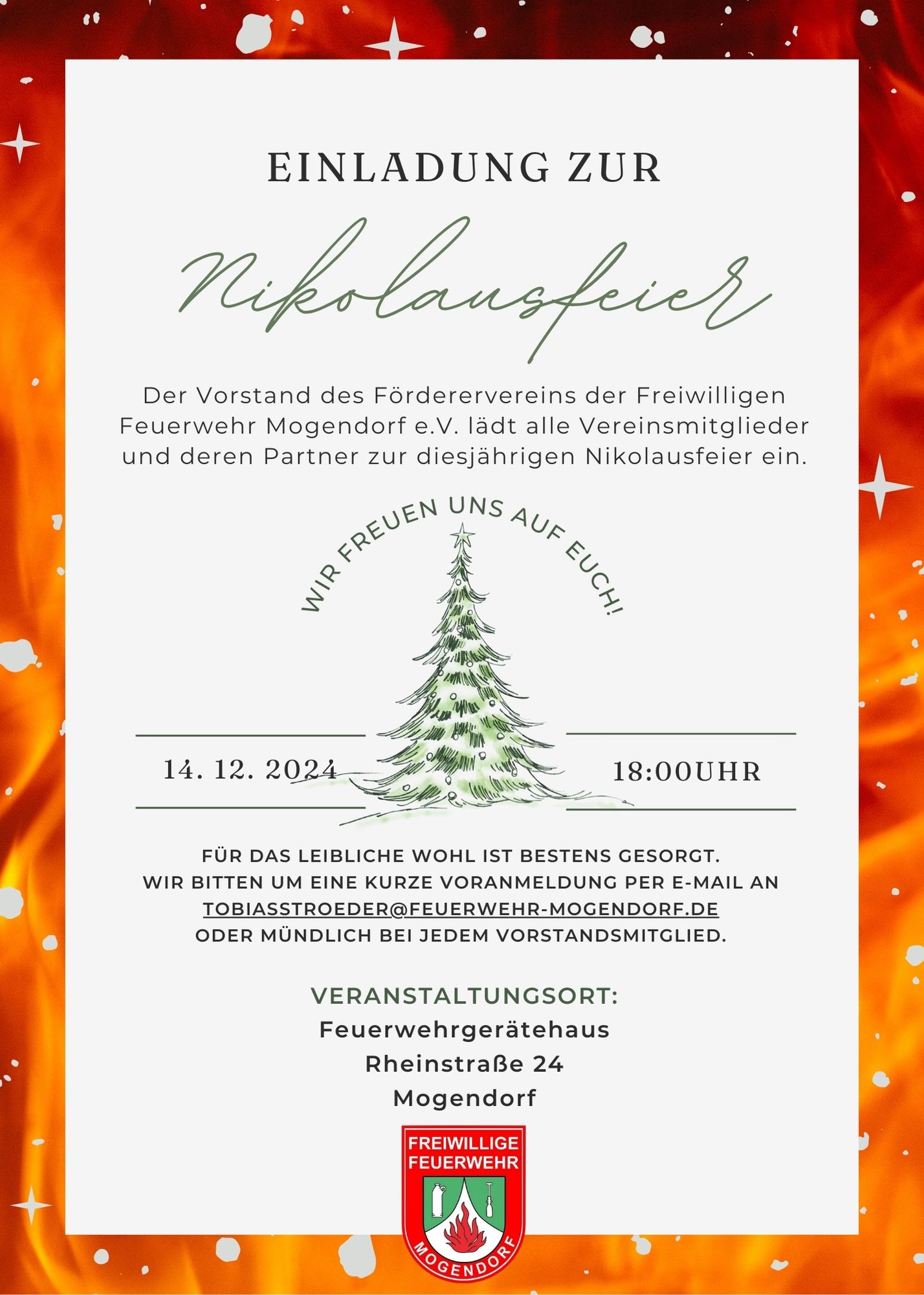 Einladung Nikolausfeier Fördererverein