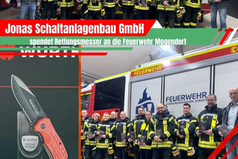 Jonas Schaltanlagenbau GmbH spendet Rettungsmesser