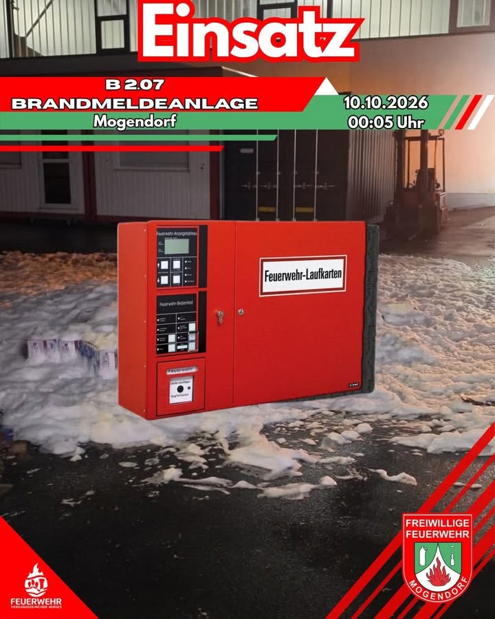 🚨 🗓 10.10.2026 ⏰ 00:05 Uhr 📈 52/2026 🚨 📟„ B 2.07 Brandmeldeanlage " 🌍…