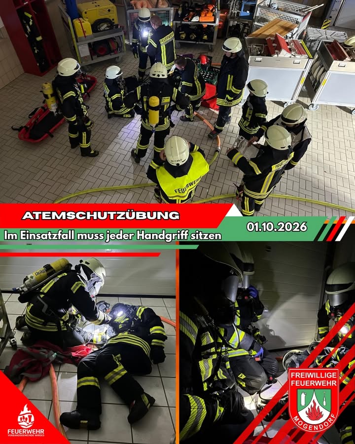 Am vergangenen Donnerstag wurde eine umfangreiche Atemschutzübung durchgeführt. 🚒🧑‍🚒 Ziel der Übung war es, die…