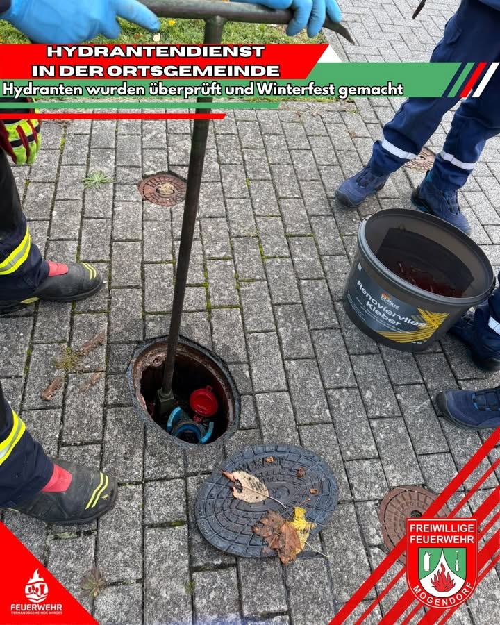 Einsatzabteilung und Jugendfeuerwehr machen die Hydranten im Ort Winterfest ❄🚒 Am Samstag, den 24. Oktober,…
